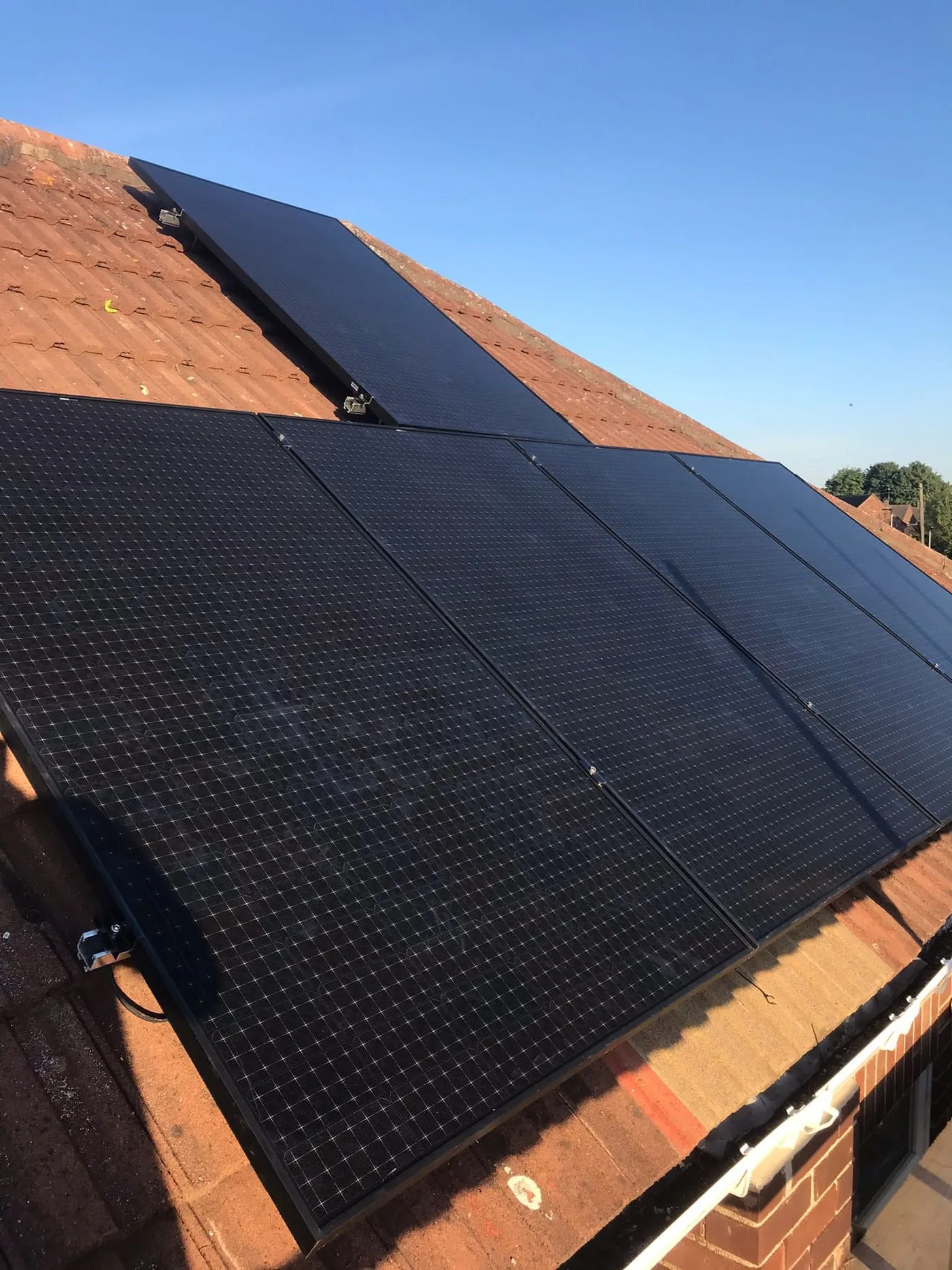 Solar panels installed on a pitched roof in Cornwall
